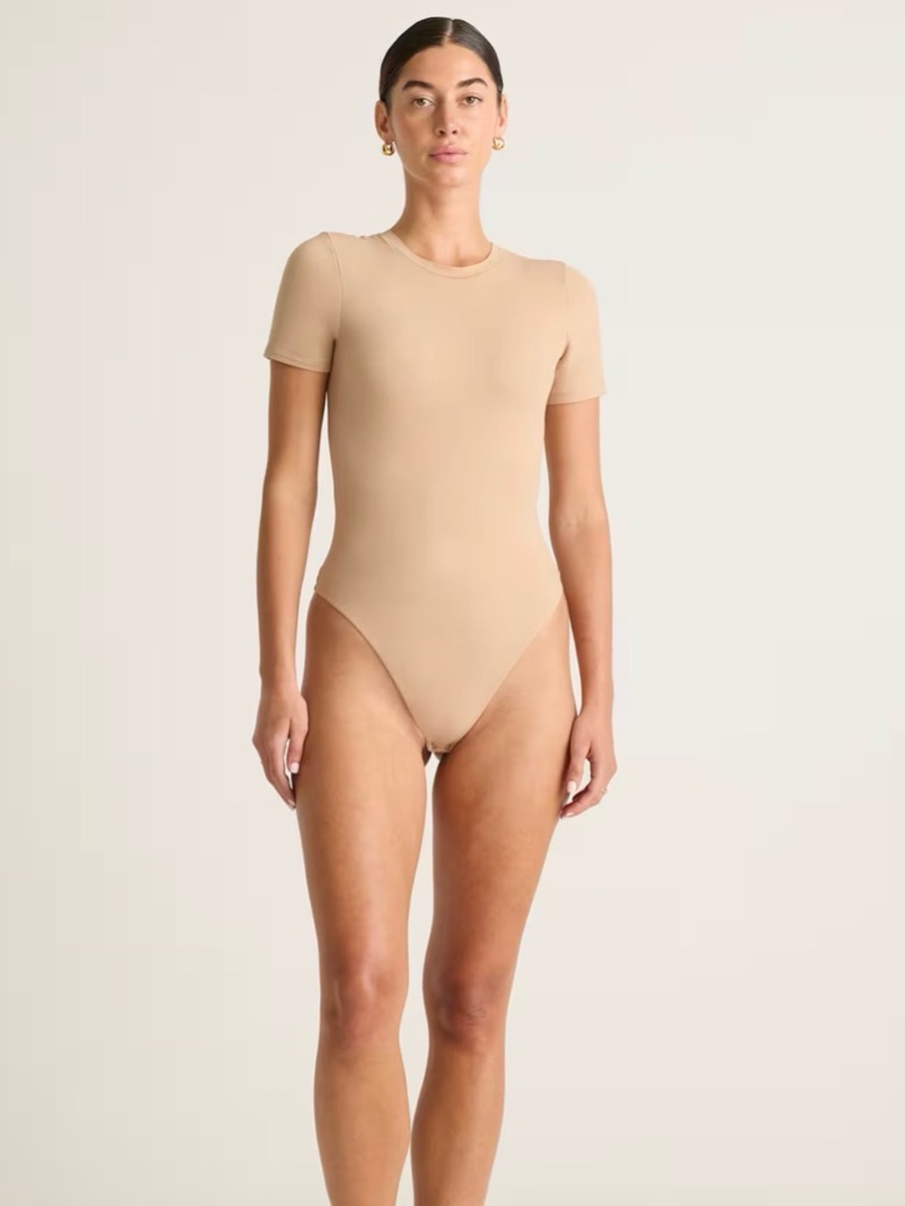 Quince Second Skin T-Shirt Bodysuit Sand